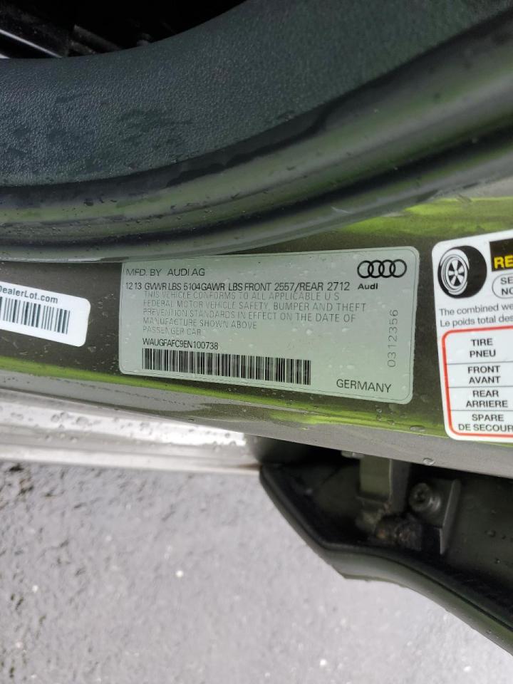 2014 Audi A6 VIN WAUGFAFC9EN100738 Copart auction photo, front end damage thumbnail 12