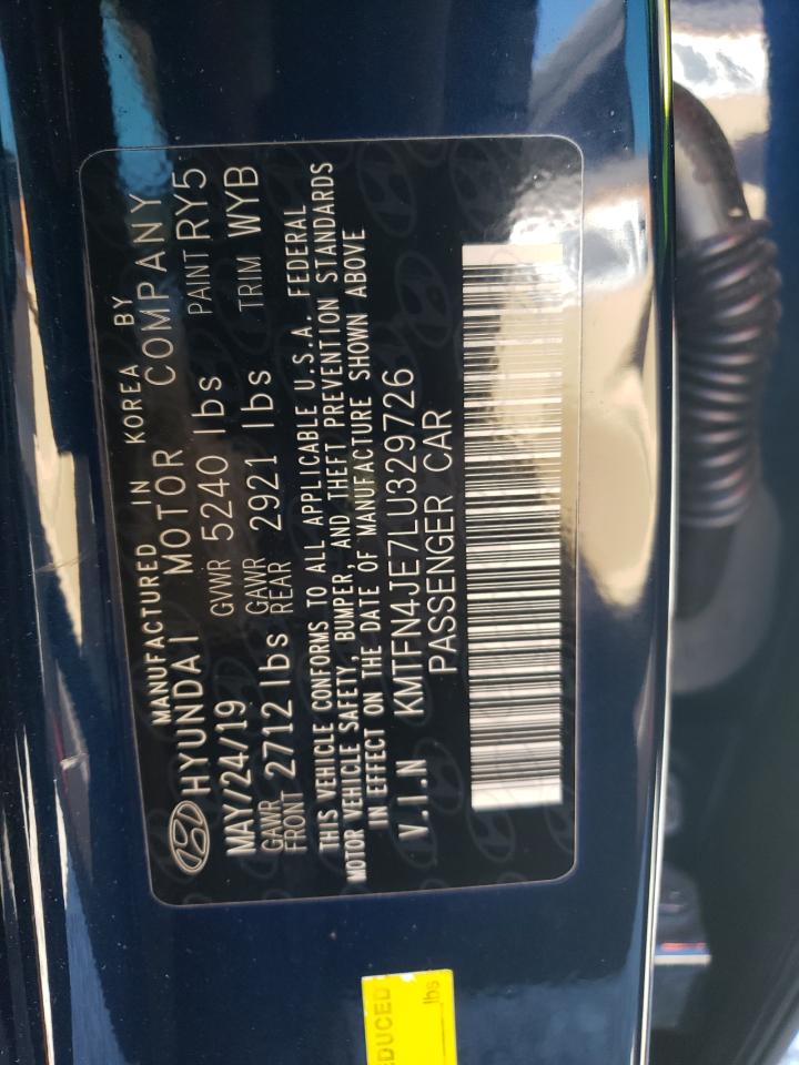 2020 Genesis G80 VIN KMTFN4JE7LU329726 Copart auction photo, front end damage thumbnail 12