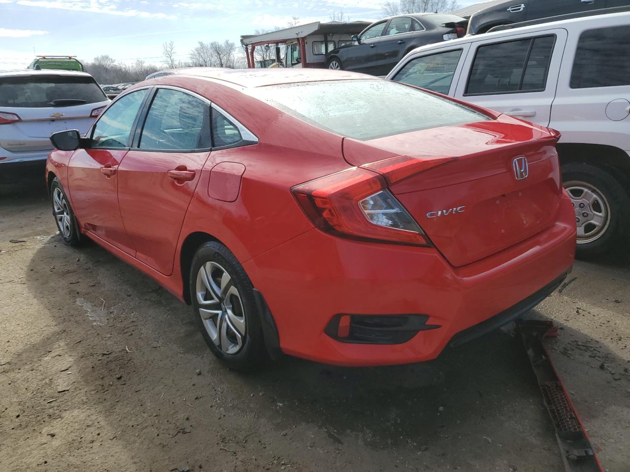2016 Honda Civic VIN 2HGFC2F58GH574529 Copart auction photo, side / front end damage thumbnail 2