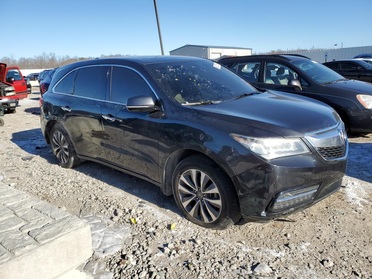 2016 Acura MDX VIN 5FRYD4H43GB022090 Copart auction photo, front end / side damage thumbnail 4