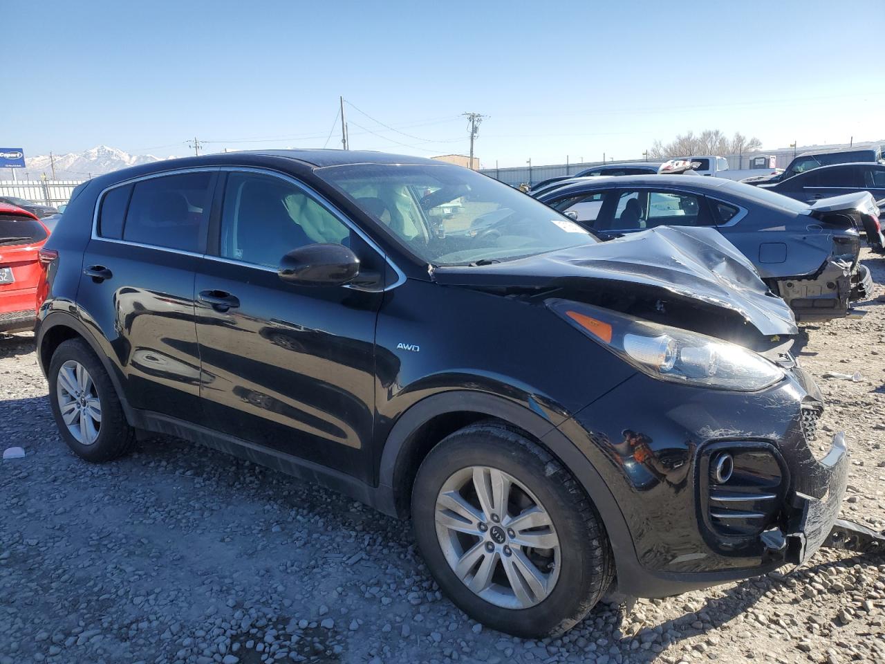 2018 KIA Sportage VIN KNDPMCAC1J7424986 Copart auction photo, front end damage thumbnail 4