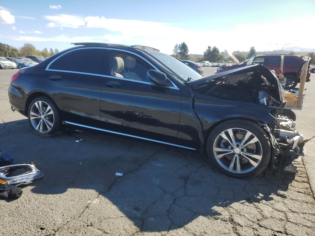 2016 Mercedes-Benz C-klasse VIN 55SWF4JB3GU159945 Copart auction photo, front end damage thumbnail 4