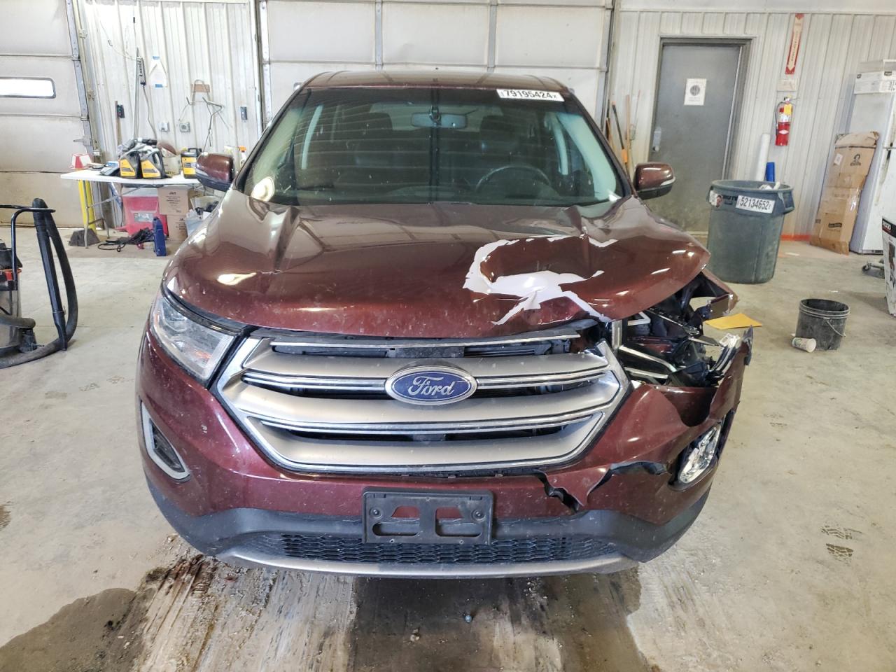 2015 Ford Edge VIN 2FMTK3J9XFBB99552 Copart auction photo, front end / side damage thumbnail 5