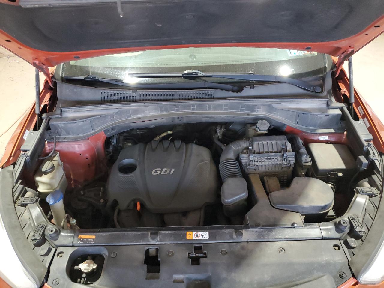 2014 Hyundai Santa Fe VIN 5XYZTDLB6EG139358 Copart auction photo, front end / side damage thumbnail 12
