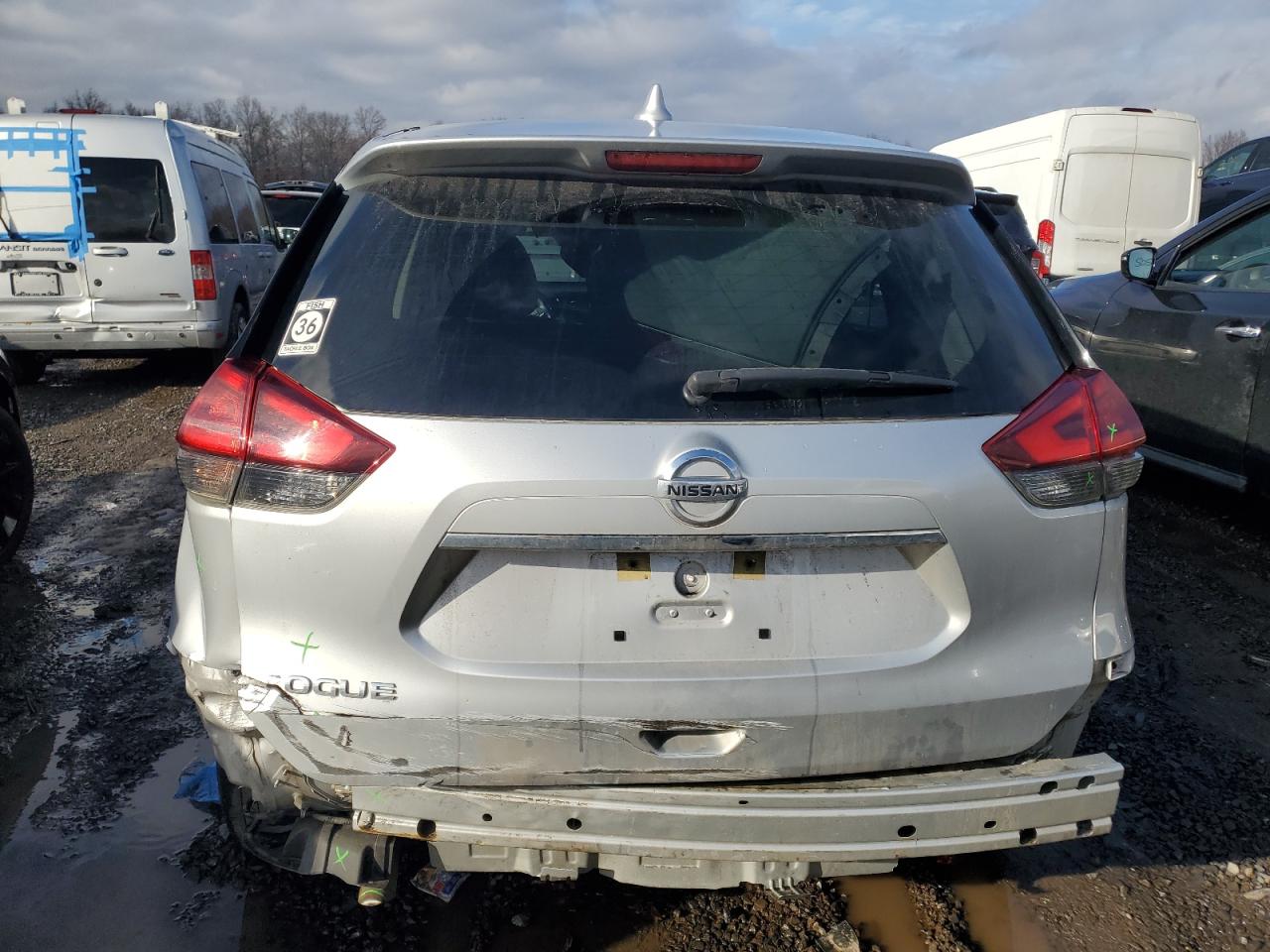 2017 Nissan Rogue VIN KNMAT2MT5HP569344 Copart auction photo, rear end / front end damage thumbnail 6