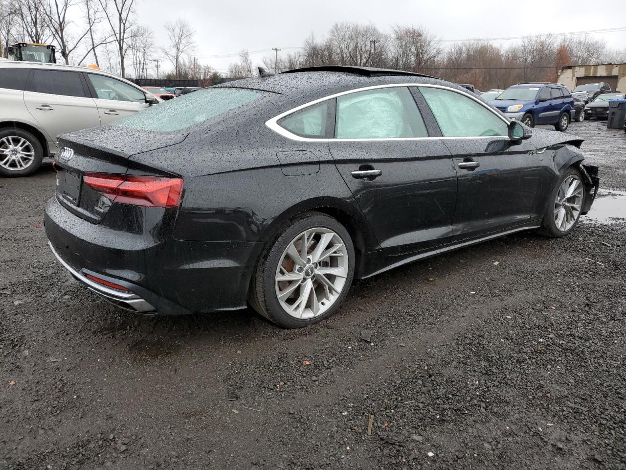 2020 Audi A5 VIN WAUANCF54LA006552 Copart auction photo, front end / side damage thumbnail 3