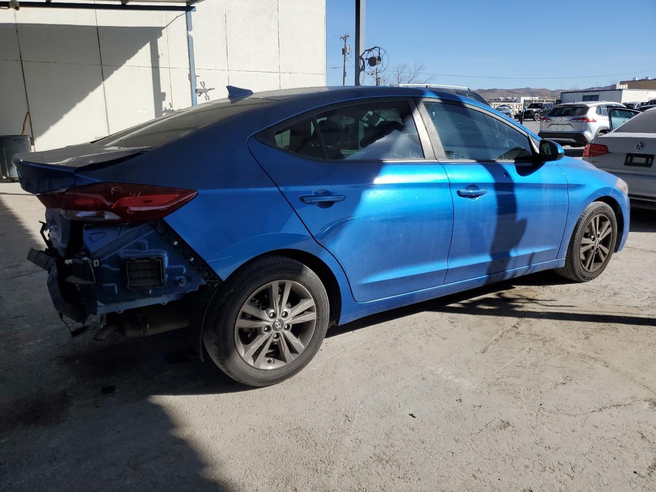 2018 Hyundai Elantra VIN 5NPD84LF9JH281382 Copart auction photo, rear end damage thumbnail 3