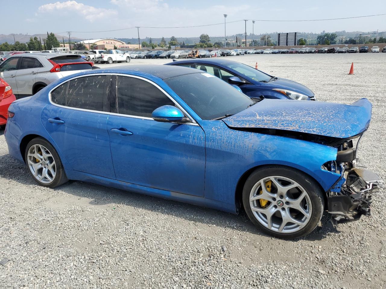 2020 Alfa Romeo Giulia VIN ZARFAMBN7L7639646 Copart auction photo, all over damage thumbnail 4