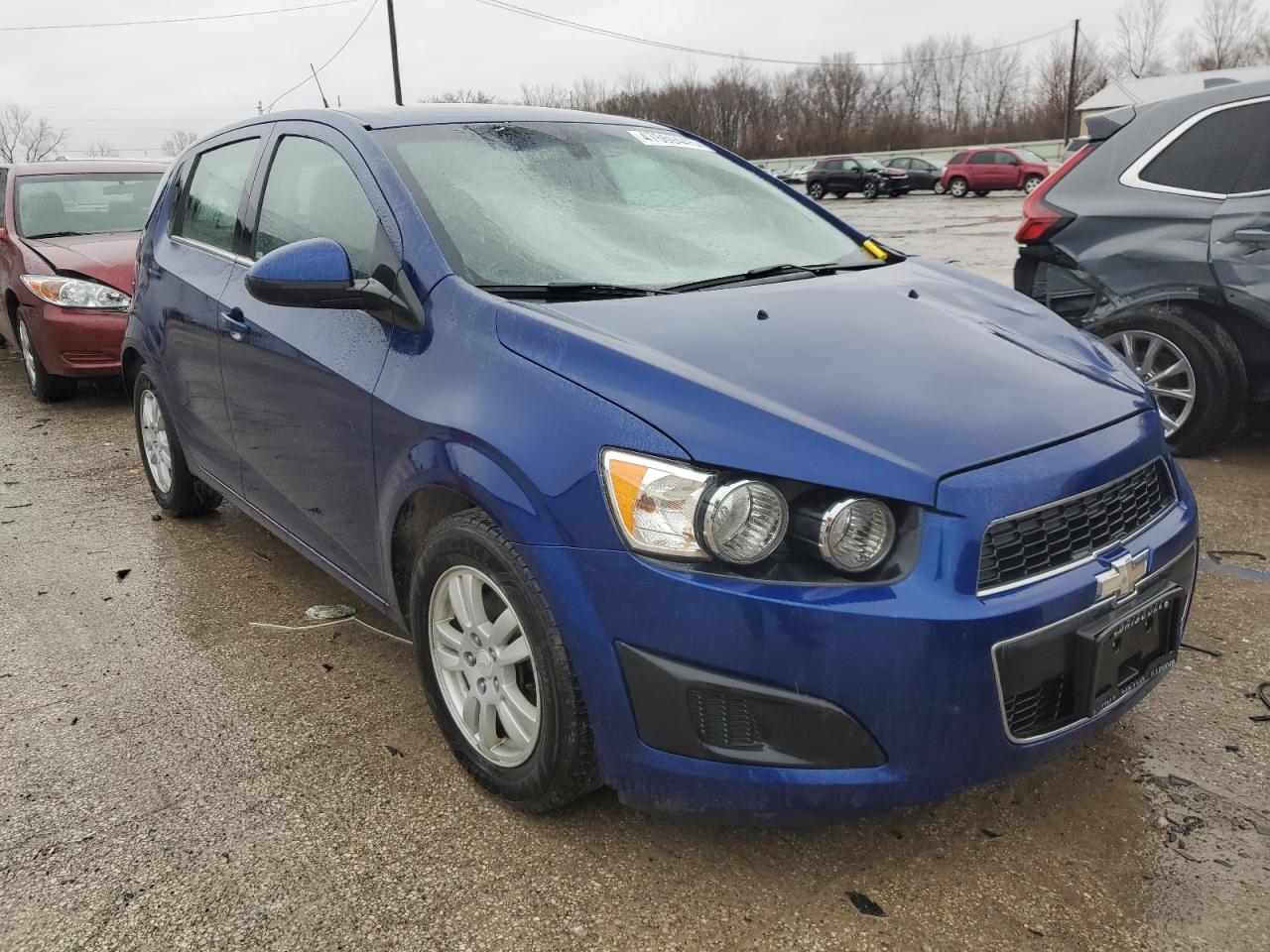 2014 Chevrolet Sonic VIN 1G1JC6SH1E4138382 Copart auction photo, front end / side damage thumbnail 4