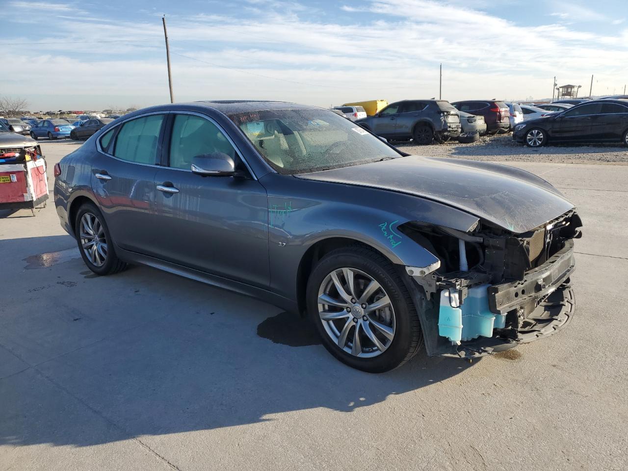 2016 Infiniti Q70 VIN JN1BY1APXGM220464 Copart auction photo, front end damage thumbnail 4