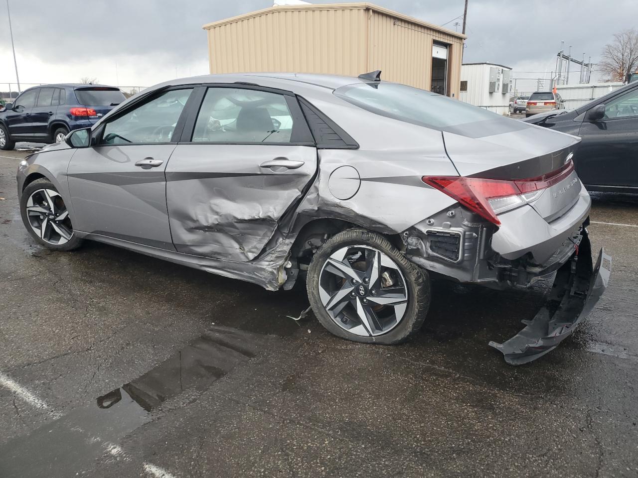 2023 Hyundai Elantra VIN KMHLS4AG9PU605191 Copart auction photo, side / rear end damage thumbnail 2