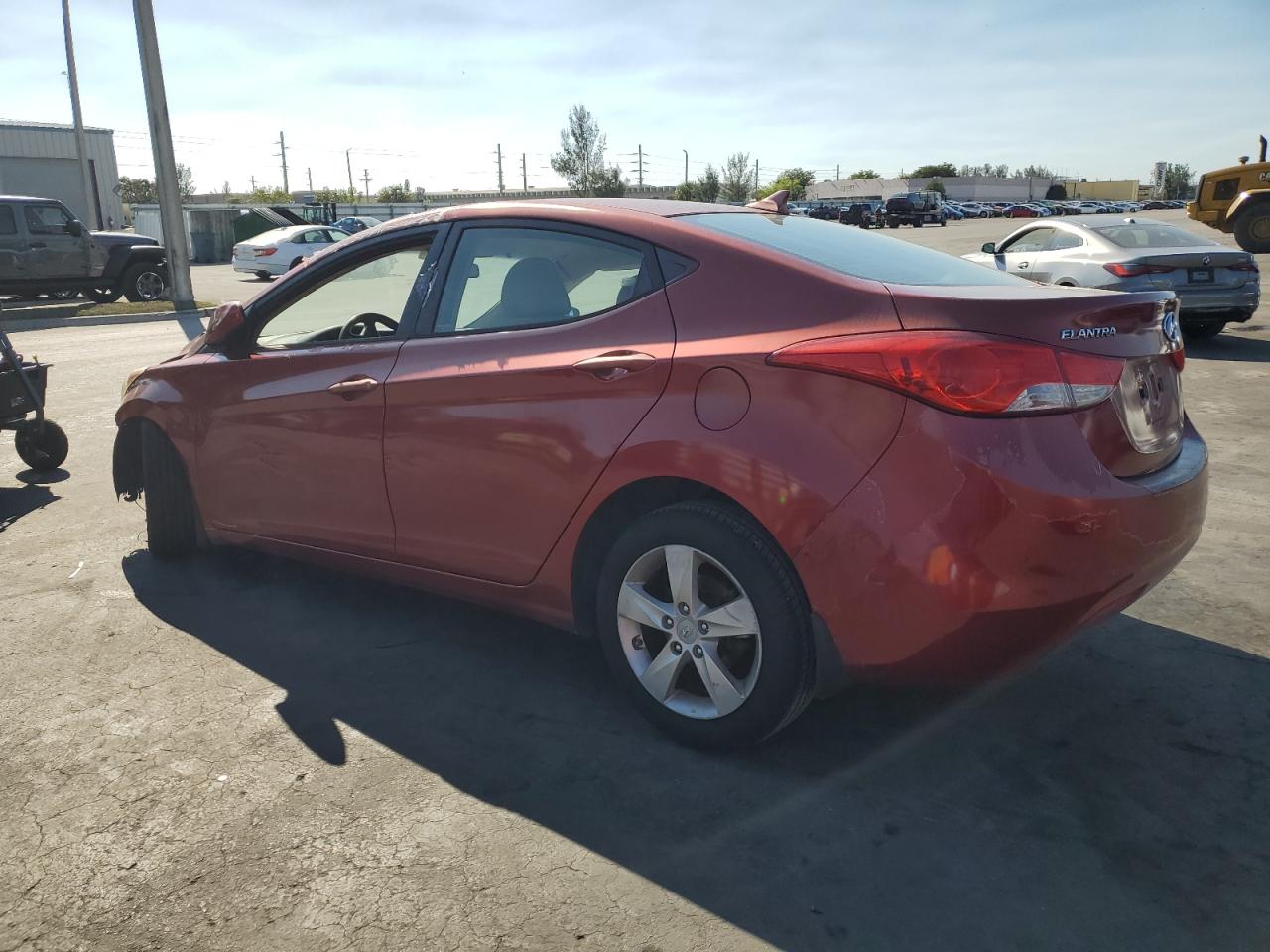 2013 Hyundai Elantra VIN 5NPDH4AE1DH207615 Copart auction photo, front end / side damage thumbnail 2