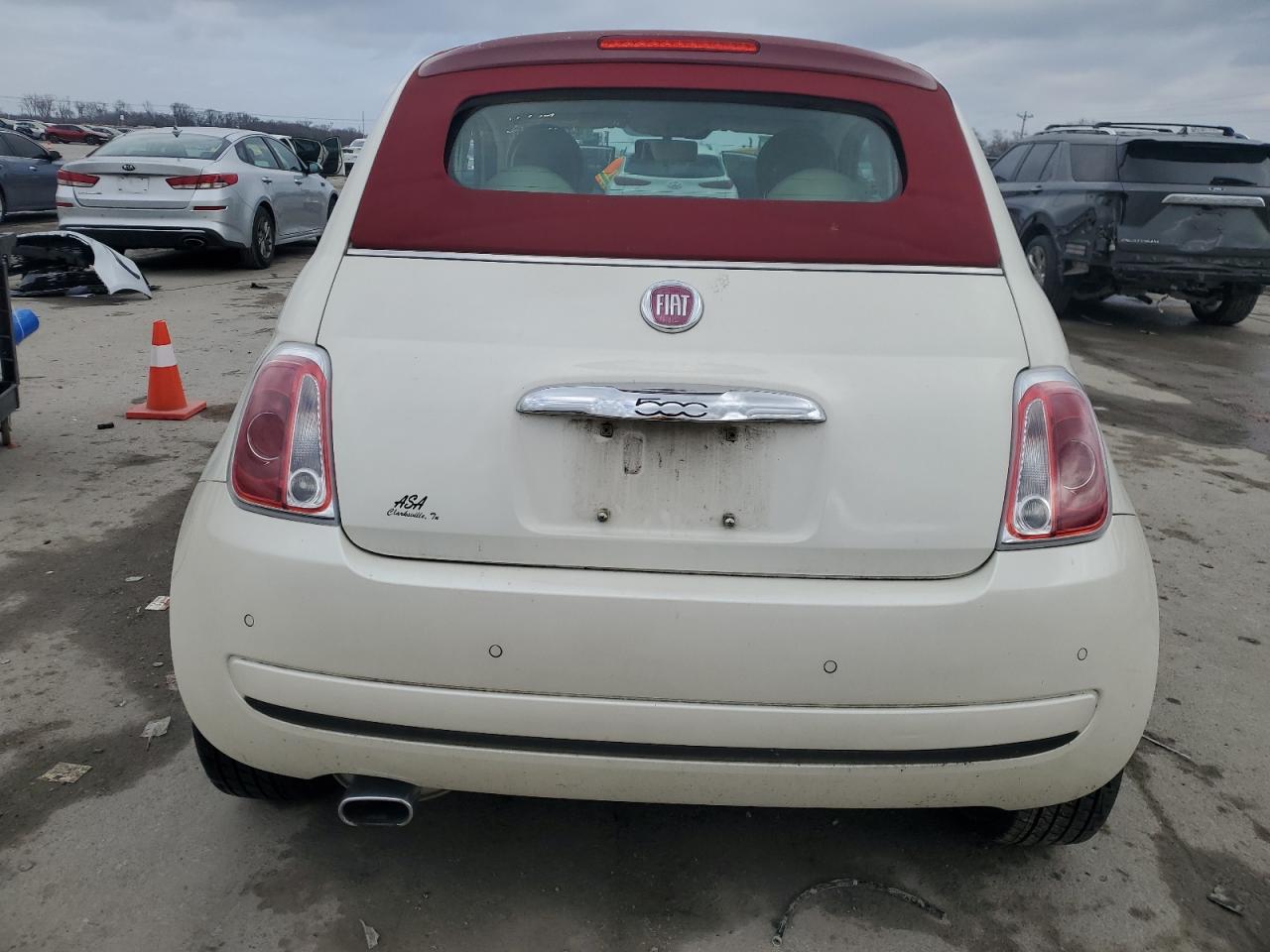 2012 Fiat 500 VIN 3C3CFFDR3CT188872 Copart auction photo, front end damage thumbnail 6