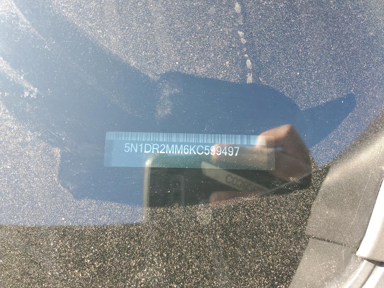 2019 Nissan Pathfinder VIN 5N1DR2MM6KC599497 Copart auction photo, side damage thumbnail 15
