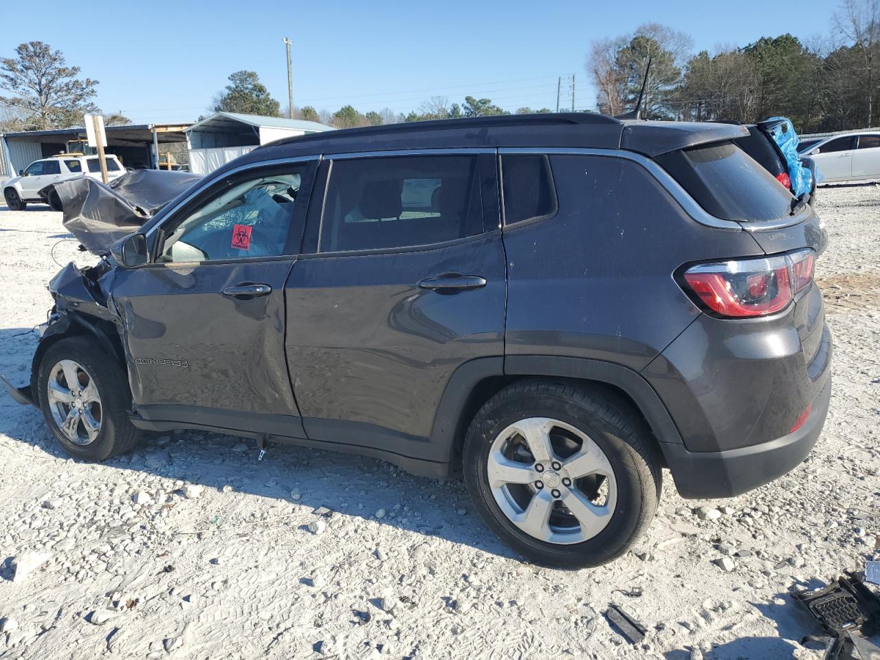 2019 Jeep Compass VIN 3C4NJCBB2KT840578 Copart auction photo, front end / side damage thumbnail 2