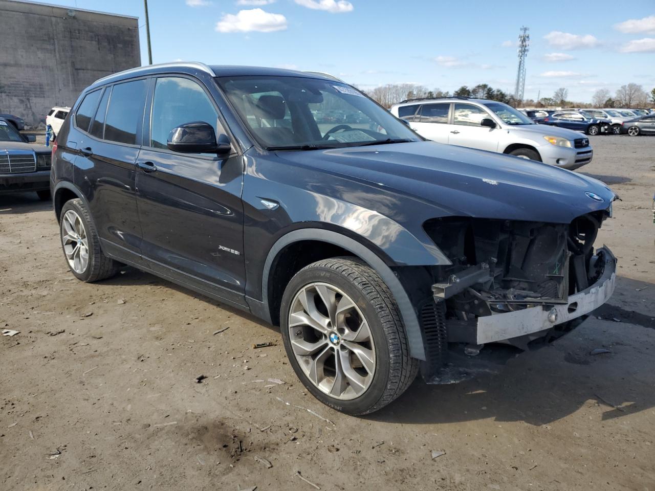 2016 BMW X3 VIN 5UXWX9C54G0D87102 Copart auction photo, front end / minor dent/scratches damage thumbnail 4