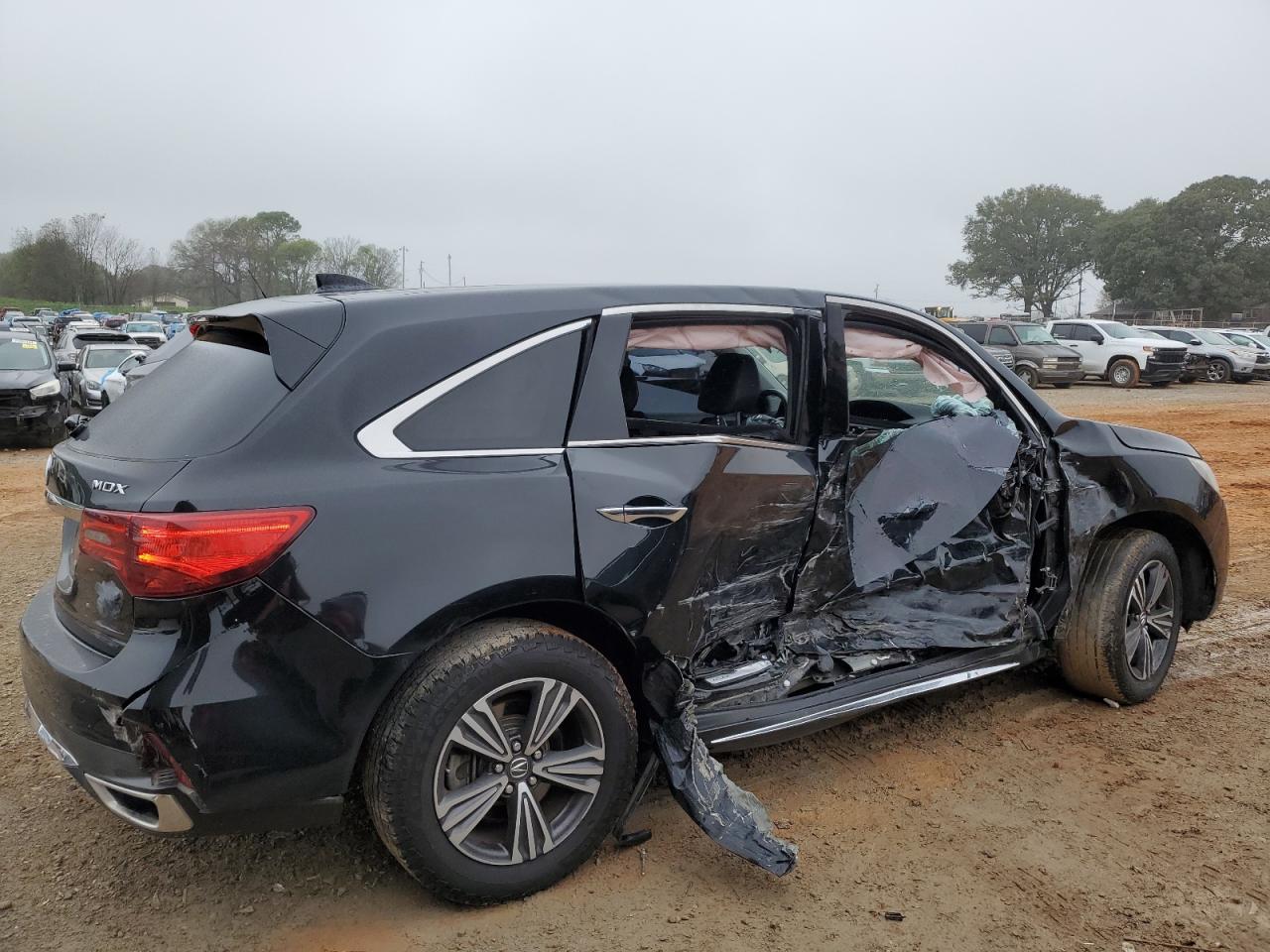 2017 Acura MDX VIN 5J8YD3H3XHL001157 Copart auction photo, side / rear end damage thumbnail 3