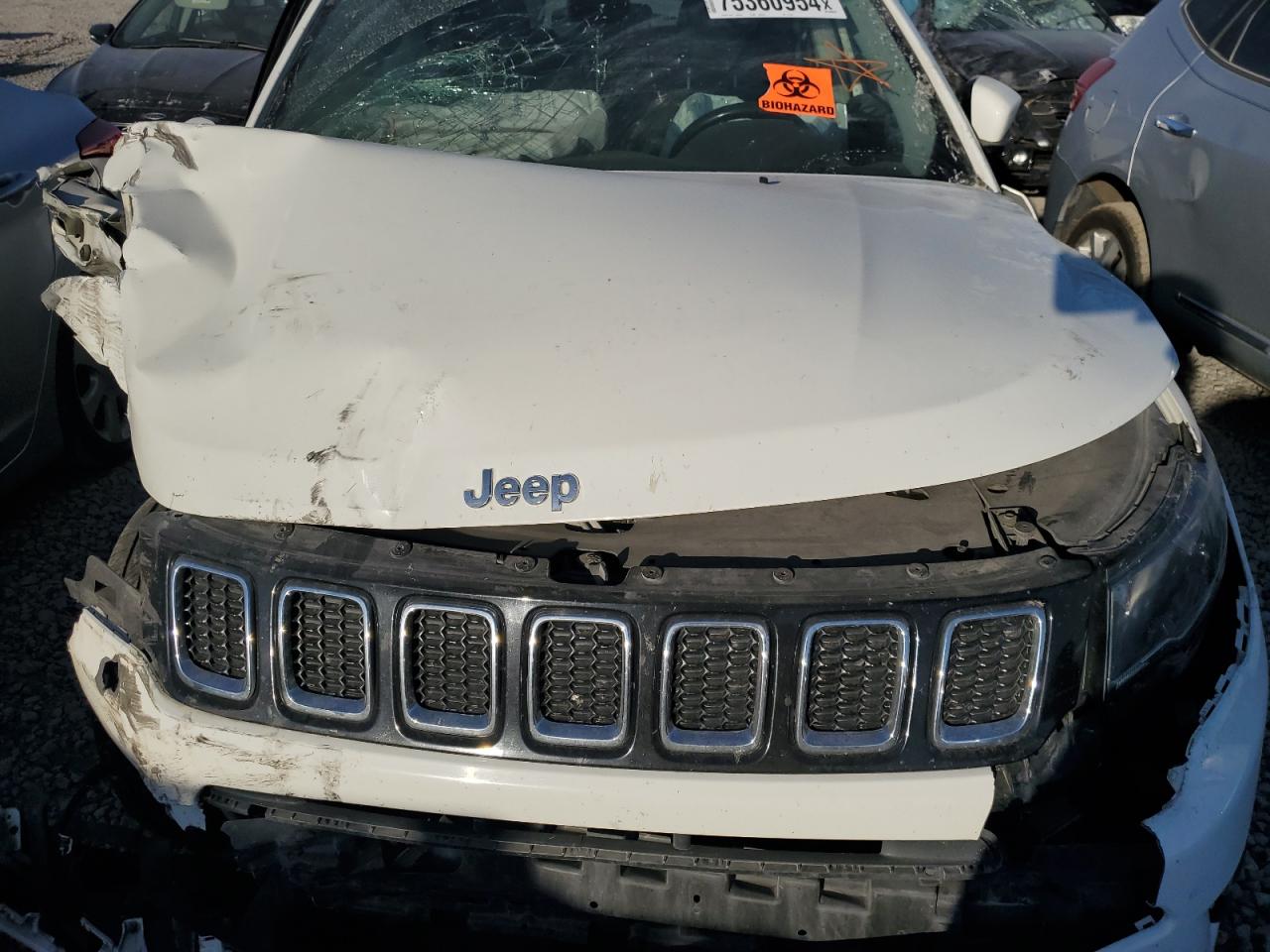 2018 Jeep Compass VIN 3C4NJDBB1JT251509 Copart auction photo, front end / side damage thumbnail 12