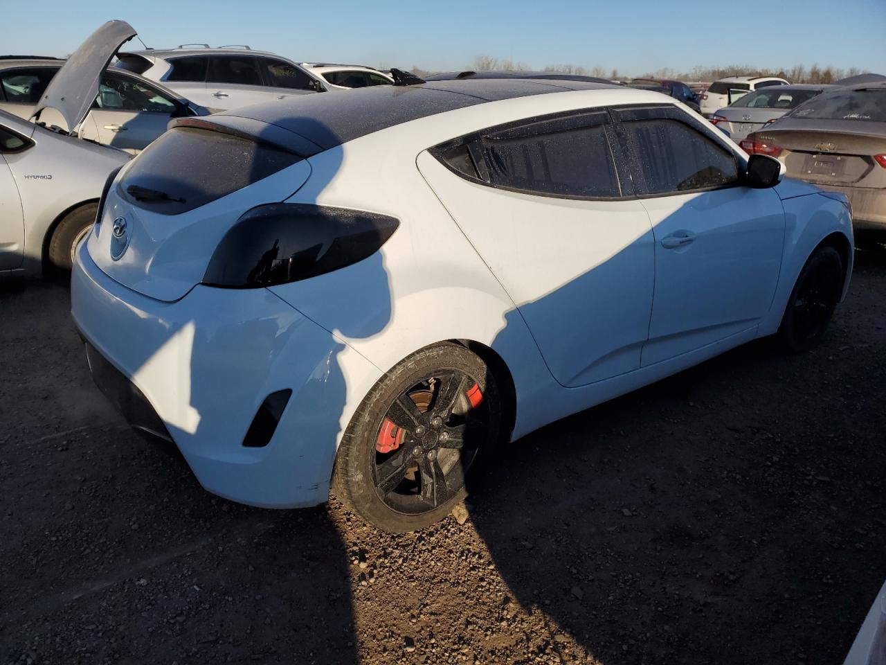 2014 Hyundai Veloster VIN KMHTC6AD9EU190496 Copart auction photo, front end / rear end damage thumbnail 3
