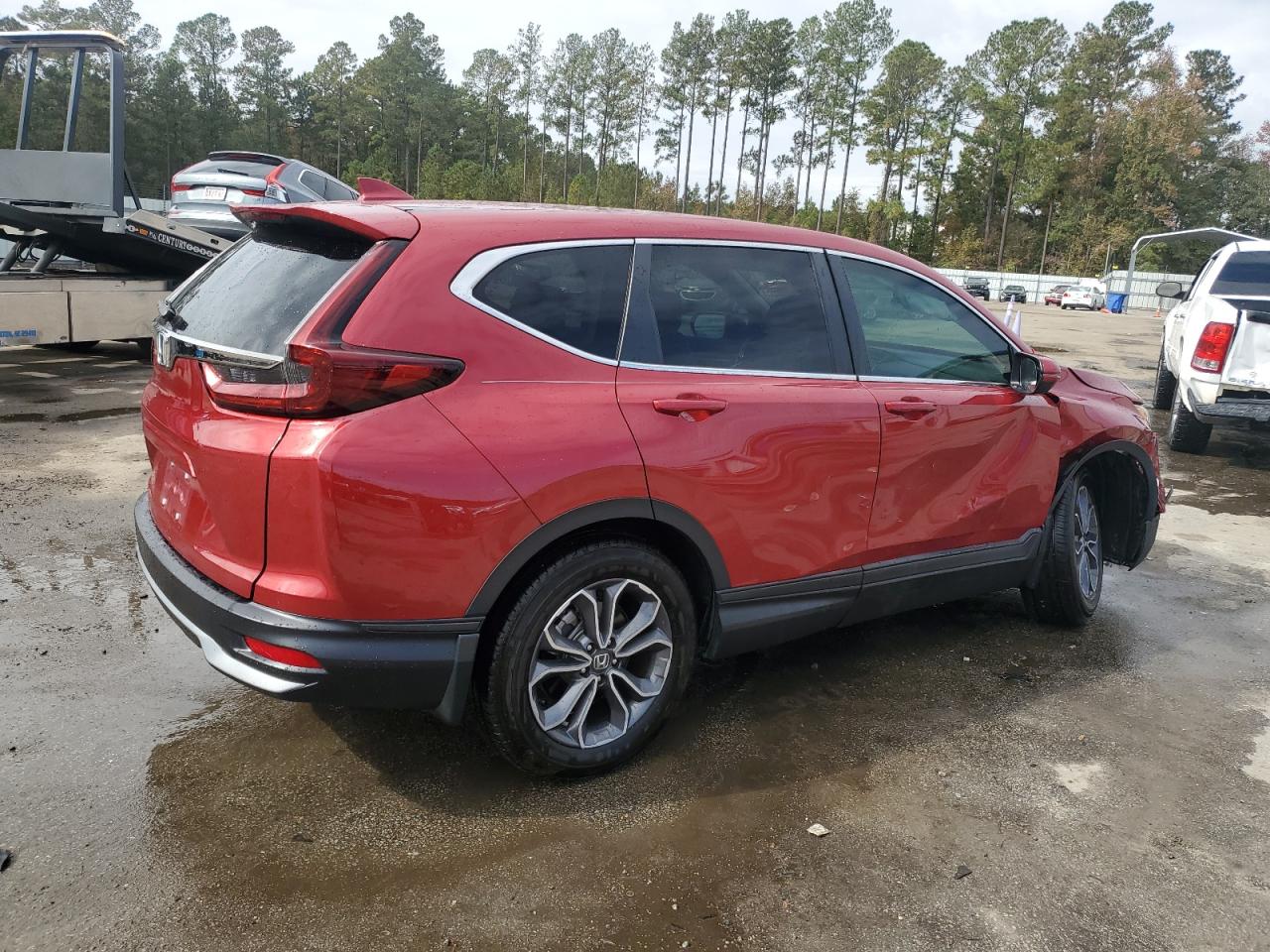 2020 Honda CR-V VIN 2HKRW1H81LH407516 Copart auction photo, front end / side damage thumbnail 3