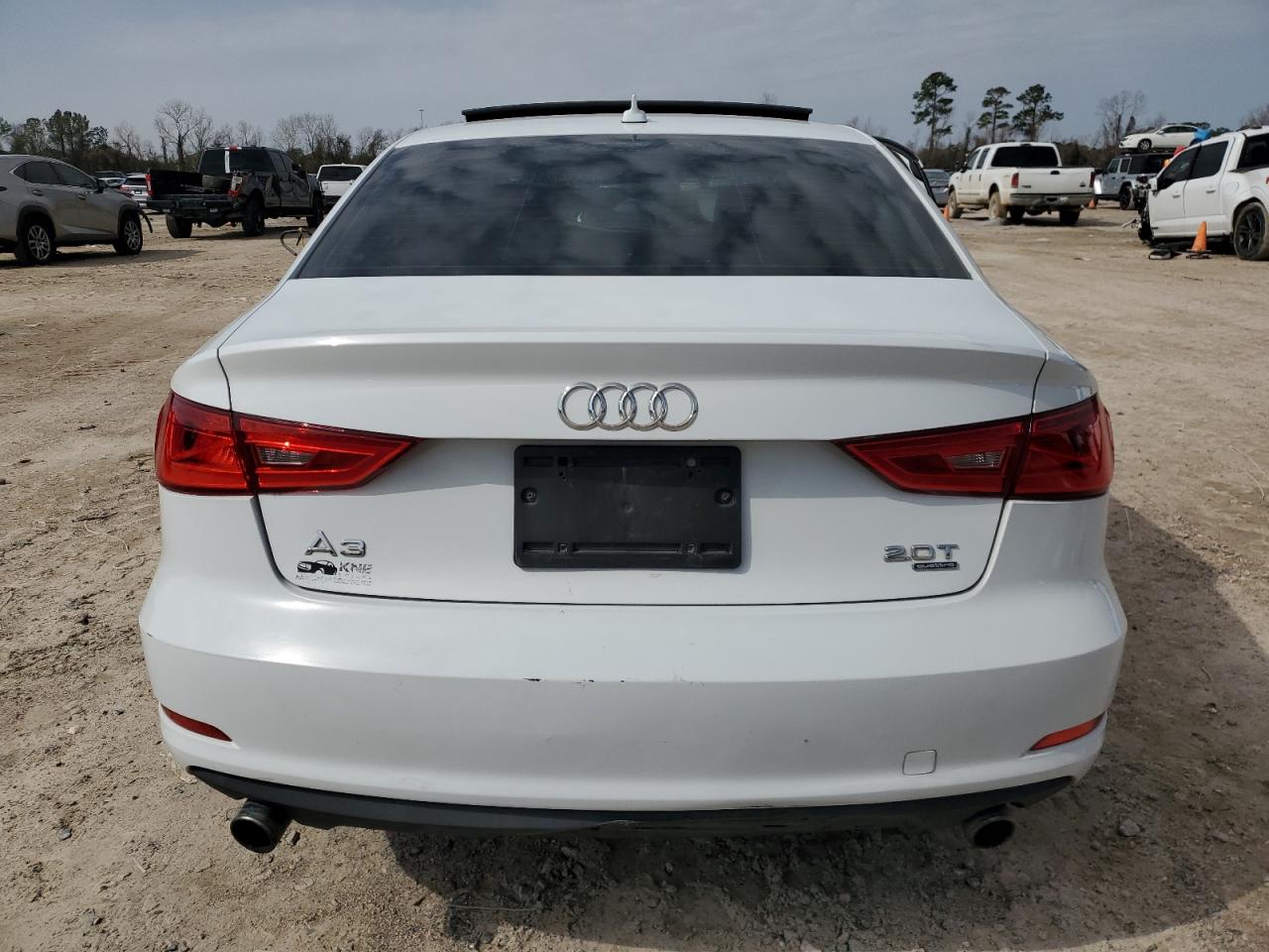 2015 Audi A3 VIN WAUEFGFFXF1006543 Copart auction photo, side / front end damage thumbnail 6