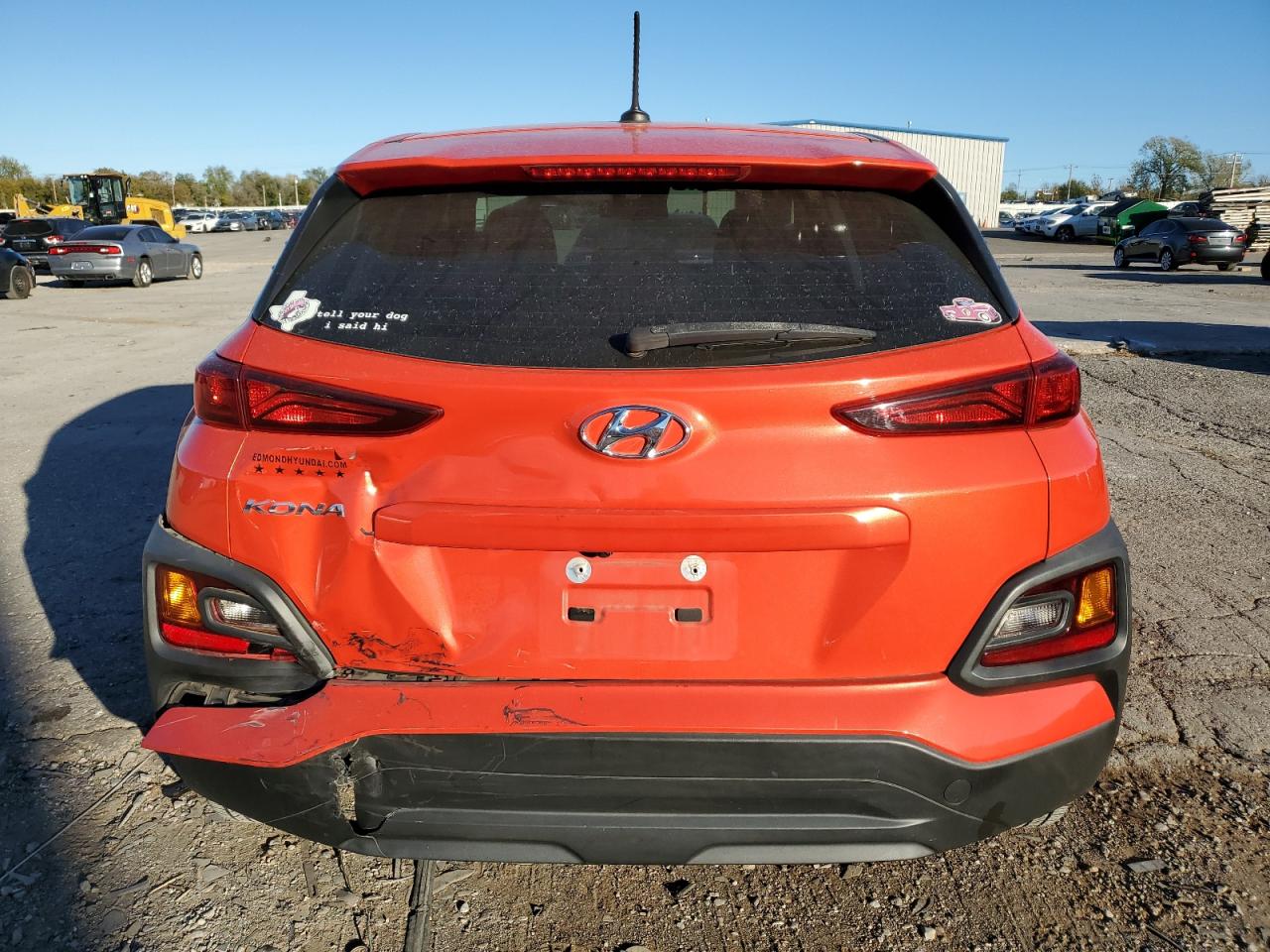 2020 Hyundai Kona VIN KM8K12AA5LU427630 Copart auction photo, front end / rear end damage thumbnail 6