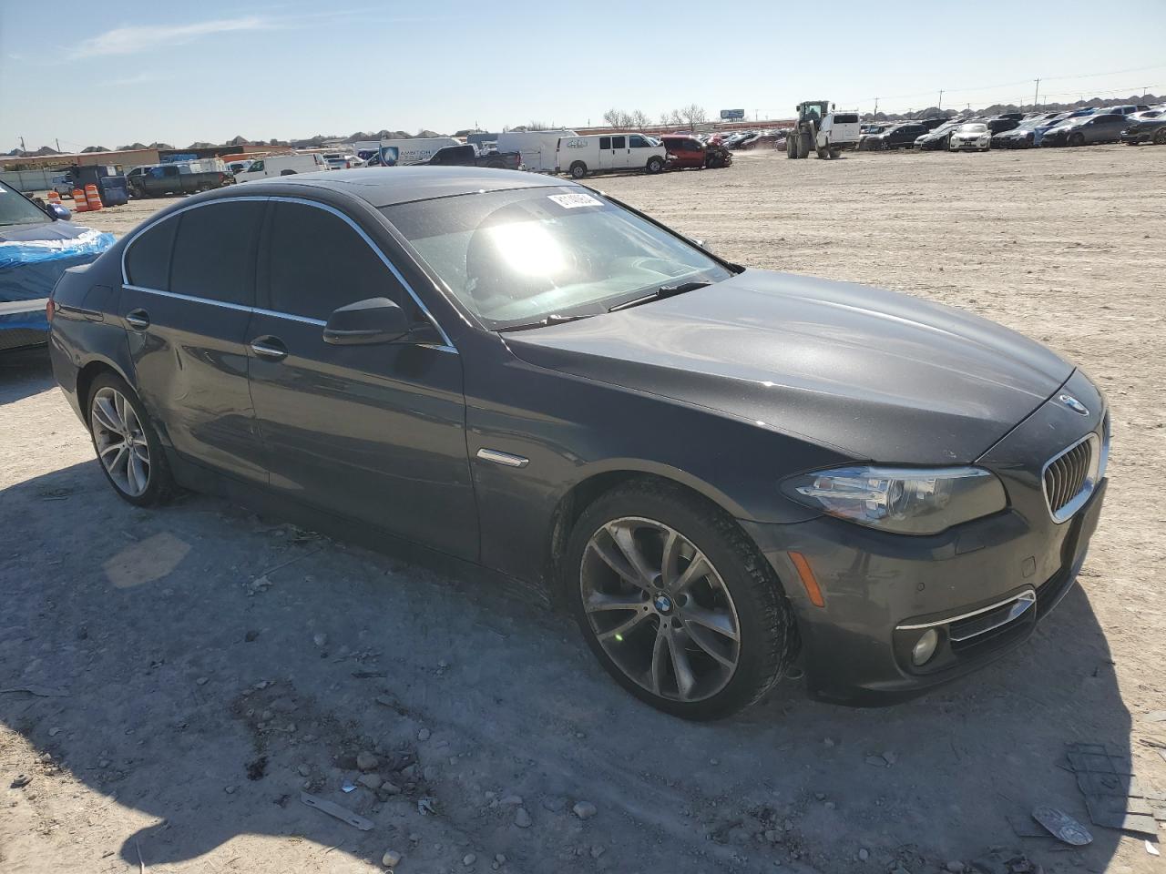 2015 BMW 5er VIN WBAXA5C51FD691523 Copart auction photo, rear end / side damage thumbnail 4