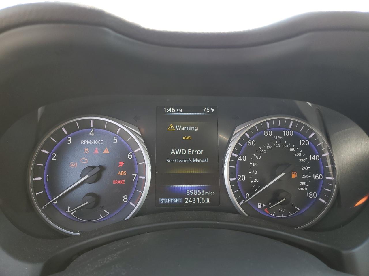 2017 Infiniti Q50 VIN JN1CV7AR7HM681897 Copart auction photo, front end damage thumbnail 9