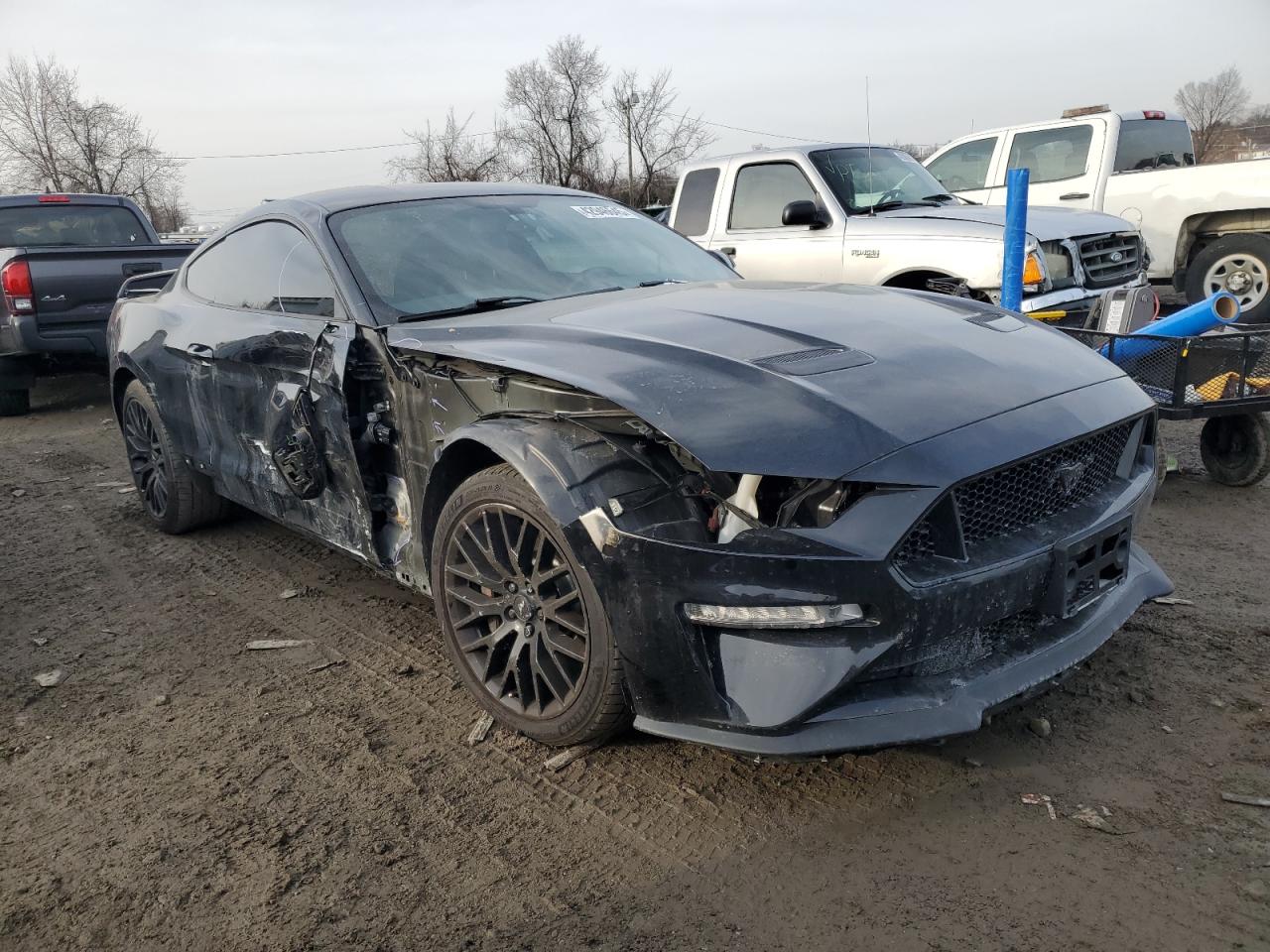 2019 Ford Mustang VIN 1FA6P8CF6K5161002 Copart auction photo, side damage thumbnail 4