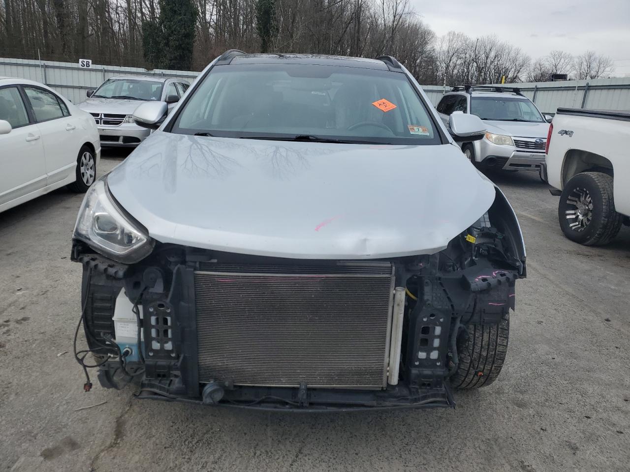 2015 Hyundai Santa Fe VIN KM8SR4HF6FU117125 Copart auction photo, front end damage thumbnail 5