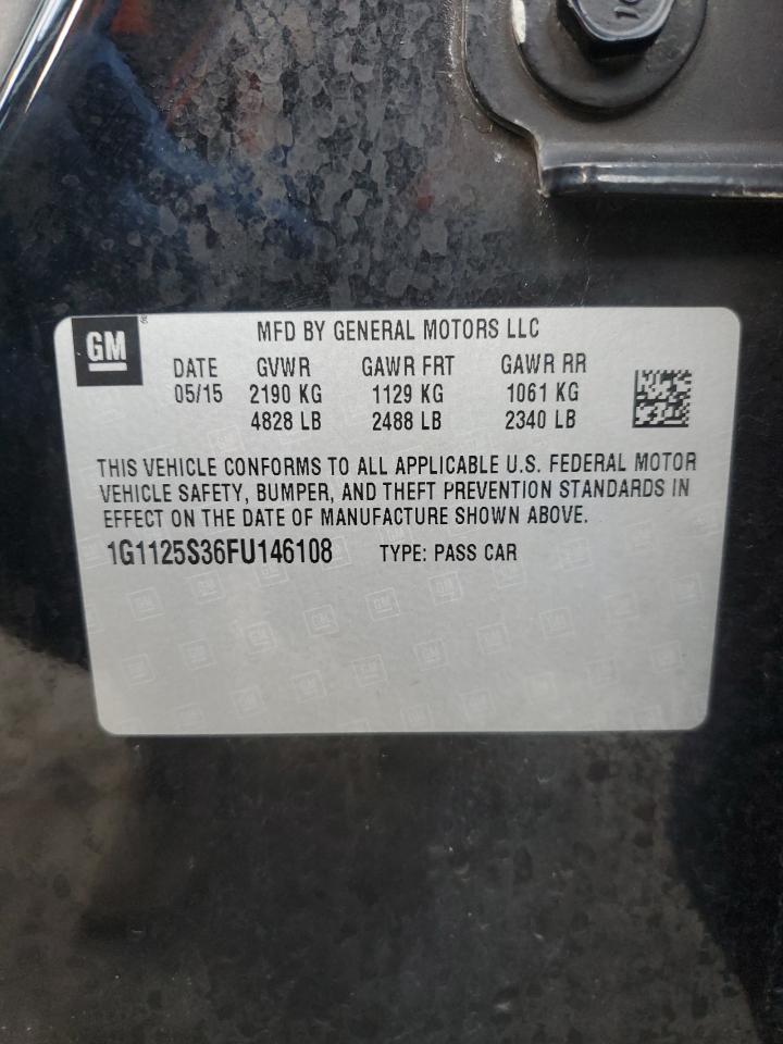 2015 Chevrolet Impala VIN 1G1125S36FU146108 Copart auction photo, mechanical damage thumbnail 12