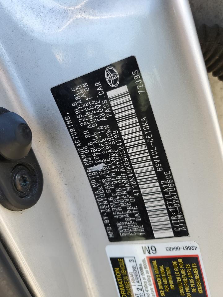 2009 Toyota Camry VIN 4T1BK46K09U584789 Copart auction photo, front end damage thumbnail 14