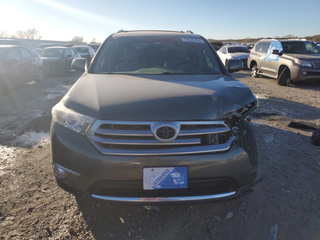 2013 Toyota Highlander VIN 5TDDK3EHXDS257083 Copart auction photo, front end / side damage thumbnail 5