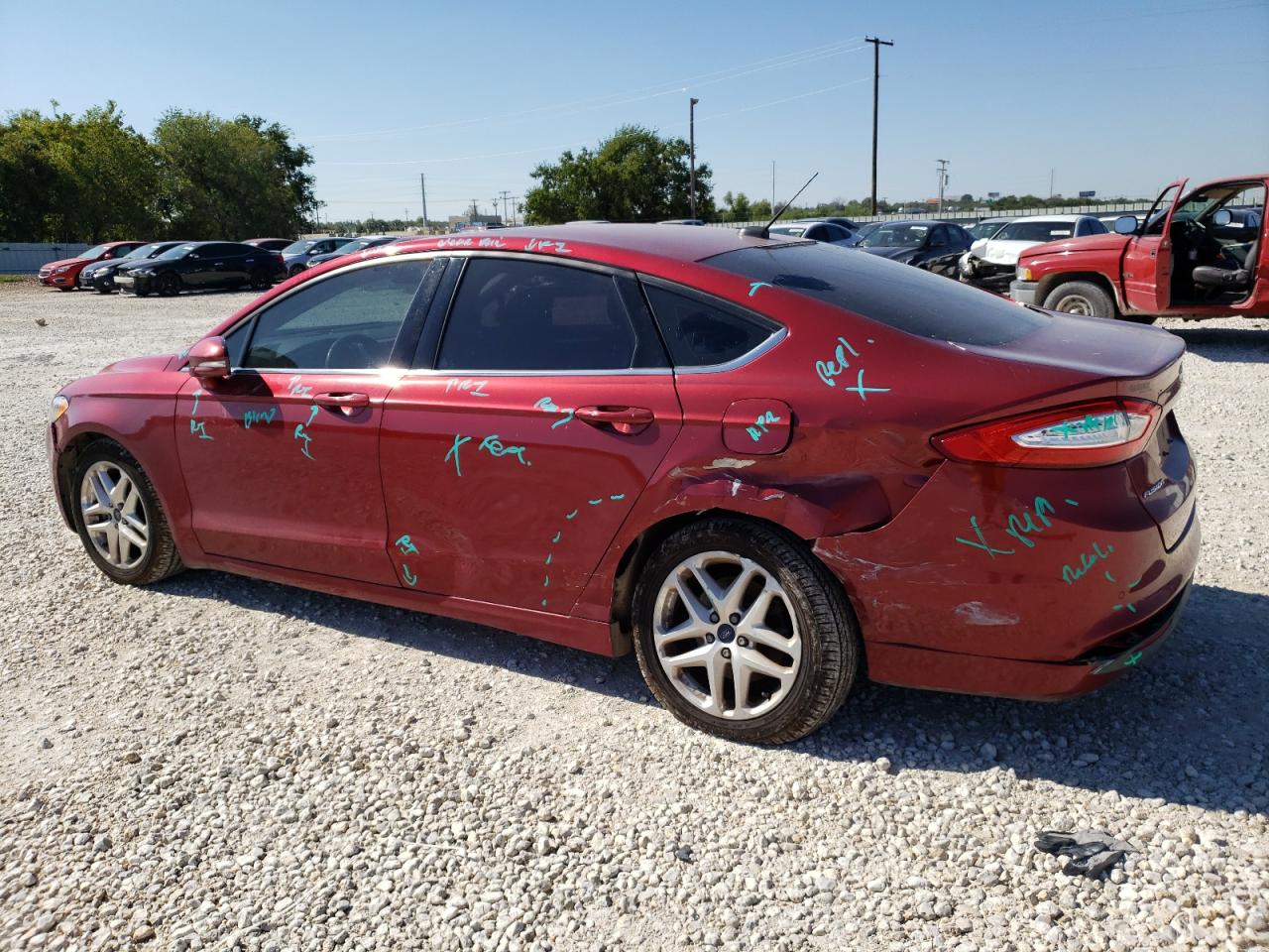2016 Ford Fusion VIN 3FA6P0H75GR268498 Copart auction photo, side damage thumbnail 2