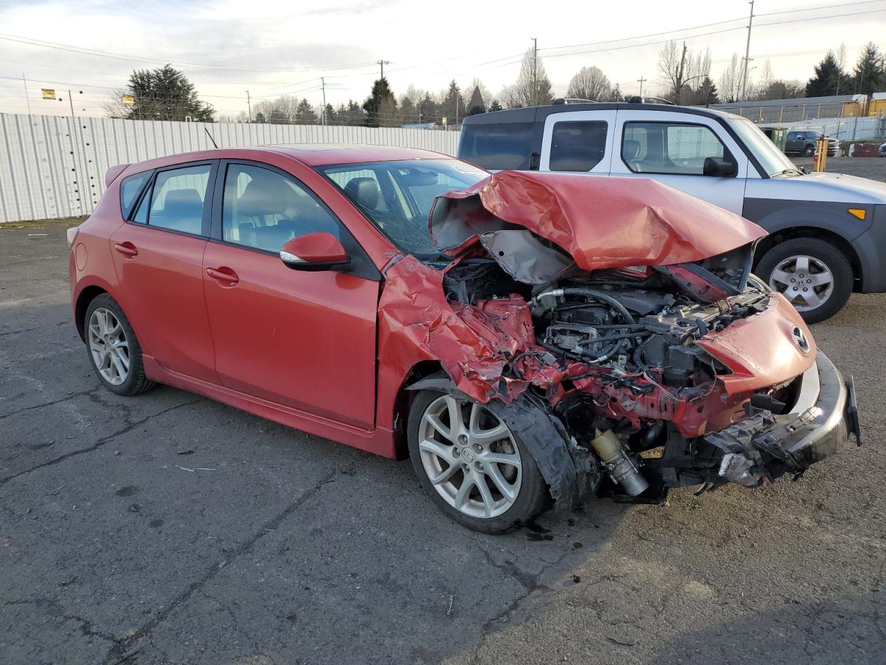 2012 Mazda 3 VIN JM1BL1M58C1529092 Copart auction photo, front end / rear end damage thumbnail 4