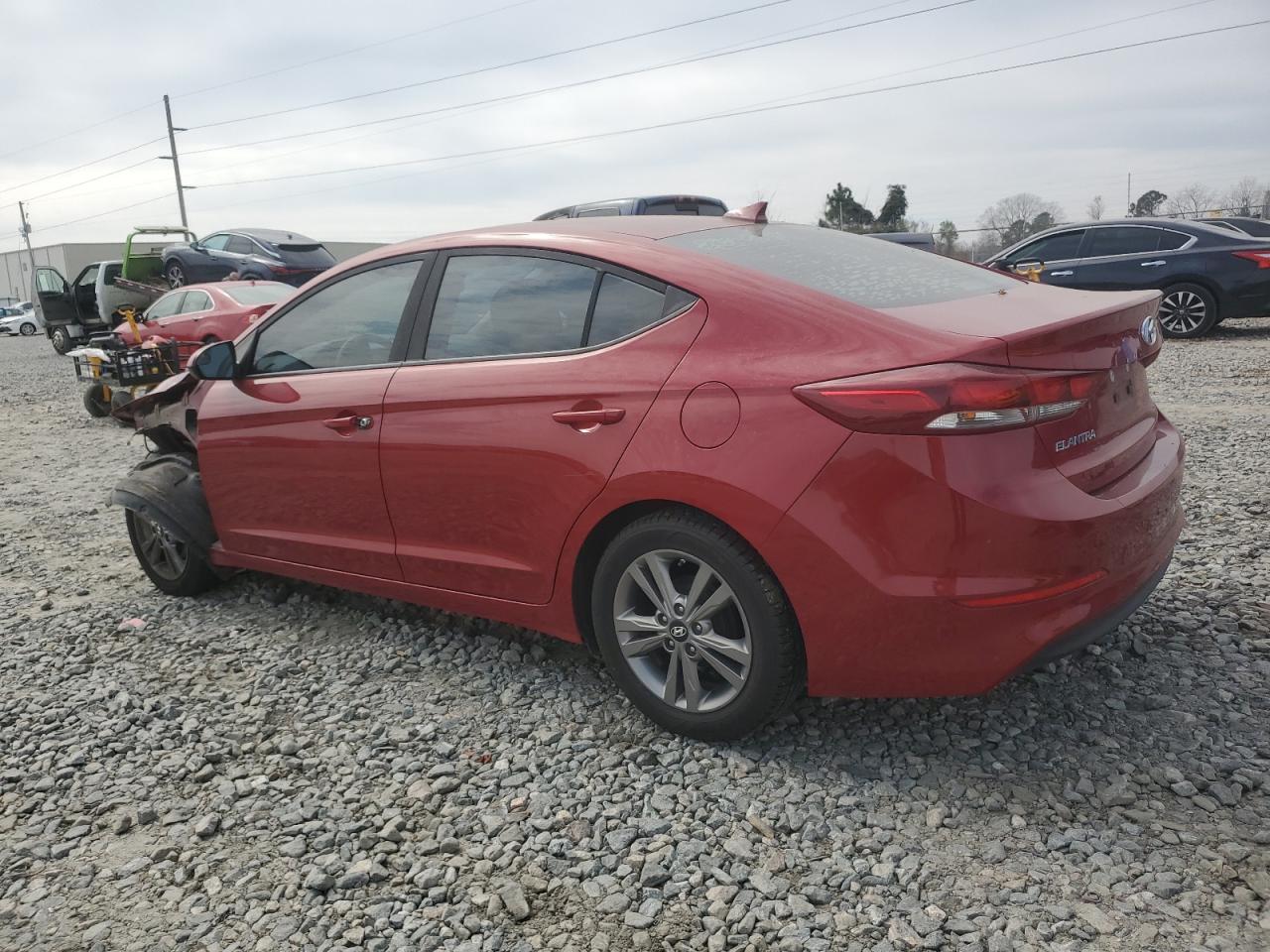 2017 Hyundai Elantra VIN KMHD84LF5HU174017 Copart auction photo, front end damage thumbnail 2