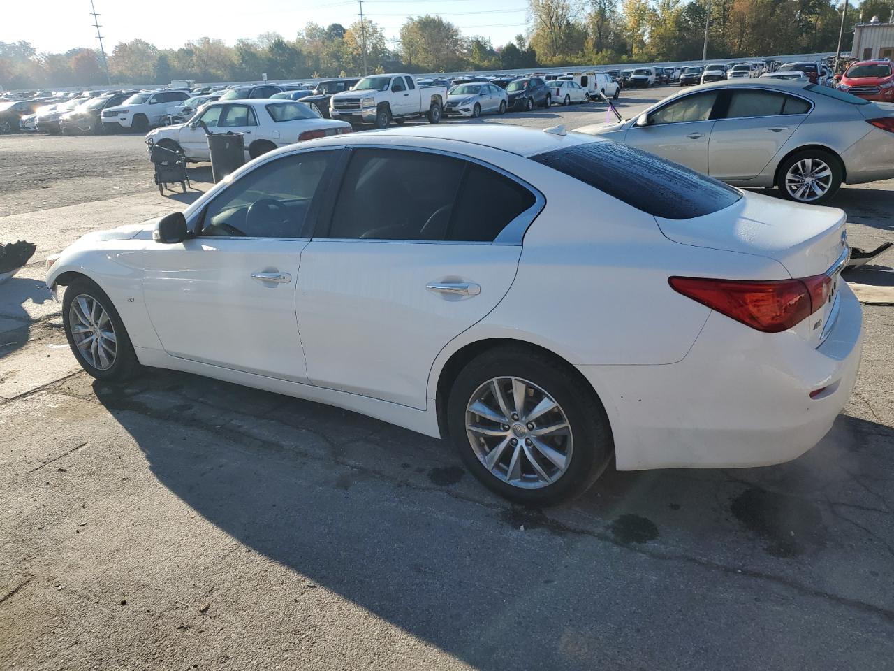 2015 Infiniti Q50 VIN JN1BV7AR0FM421608 Copart auction photo, front end damage thumbnail 2