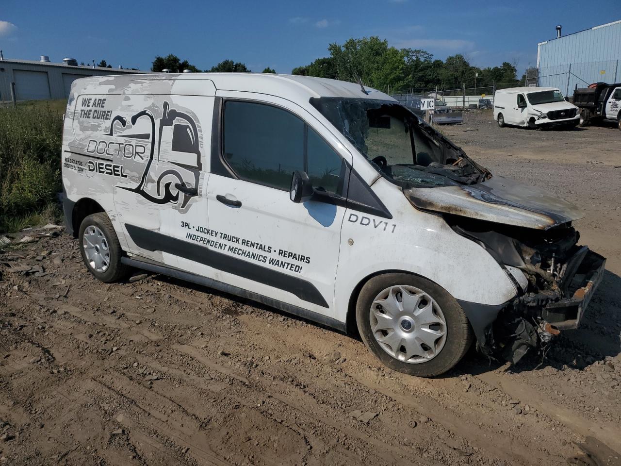 2017 Ford Transit VIN NM0LS7E74H1335366 Copart auction photo, burn damage thumbnail 4