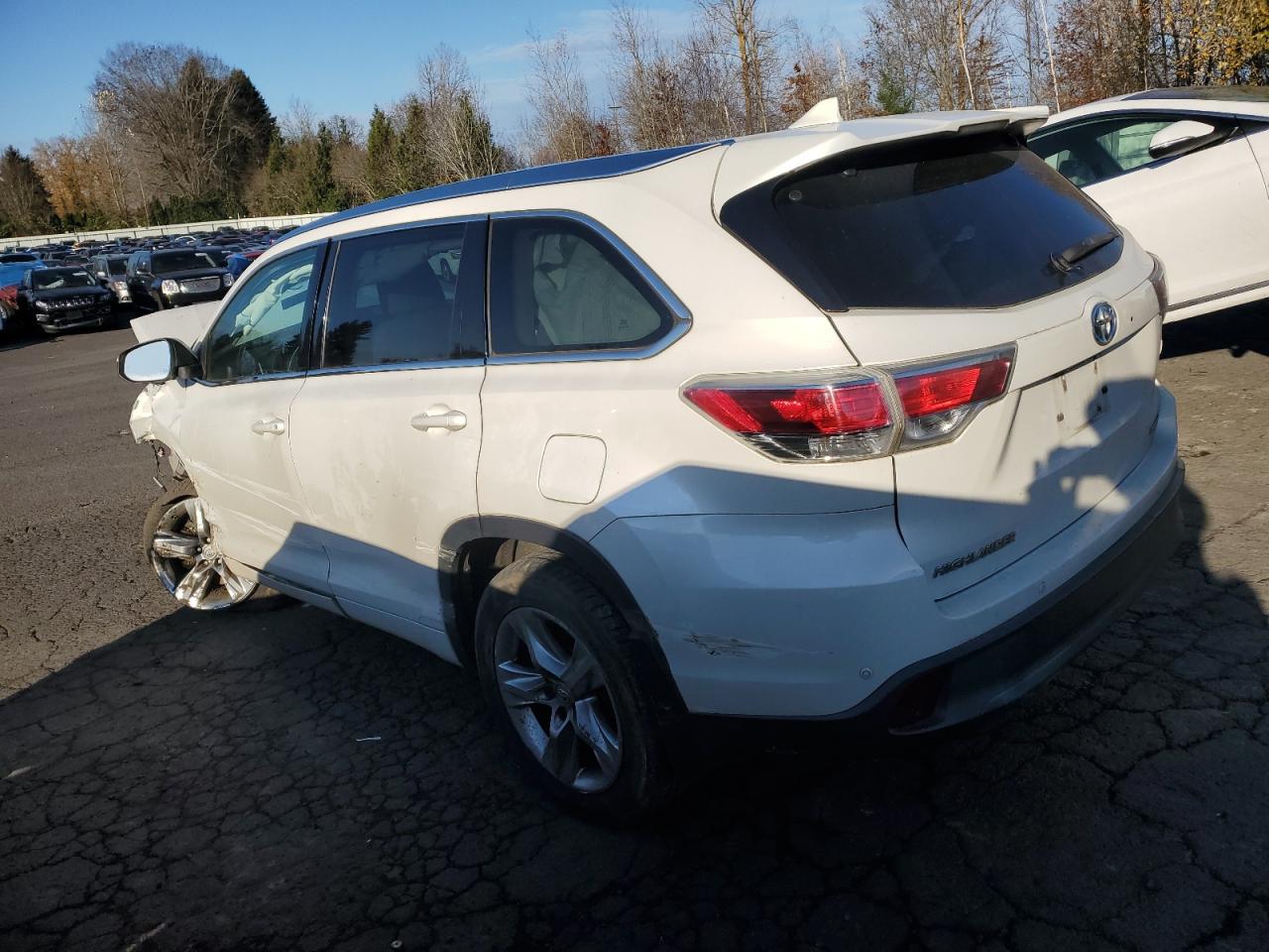 2015 Toyota Highlander VIN 5TDDCRFH8FS009531 Copart auction photo, front end damage thumbnail 2
