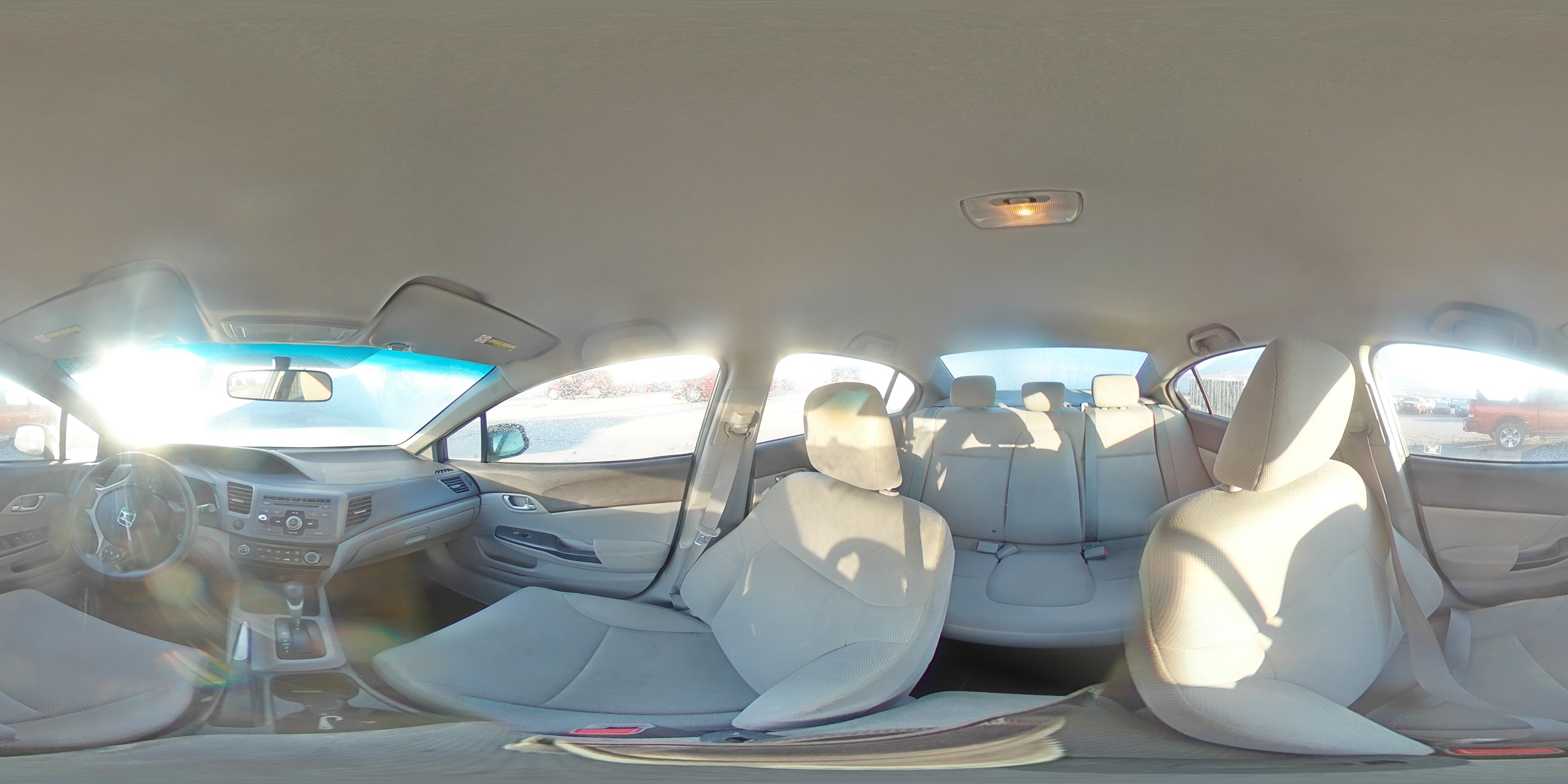 2012 Honda Civic VIN 2HGFB2F5XCH577266 Copart auction photo, side / all over damage thumbnail 12