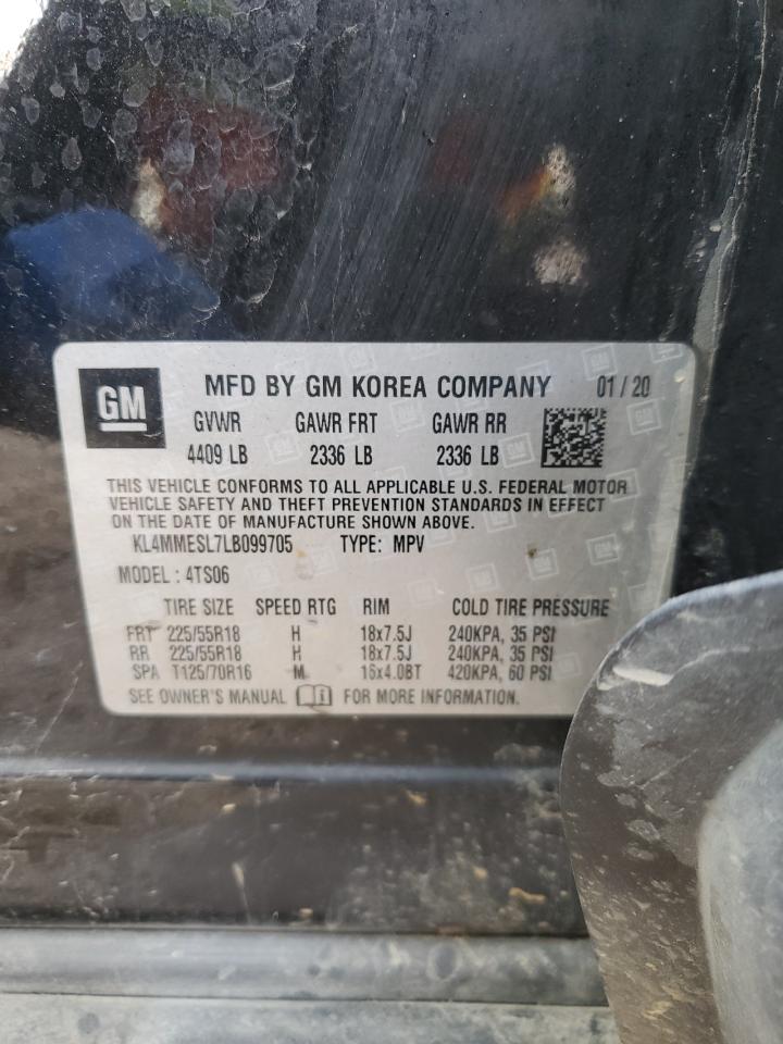 2020 Buick Encore VIN KL4MMESL7LB099705 Copart auction photo, front end damage thumbnail 13