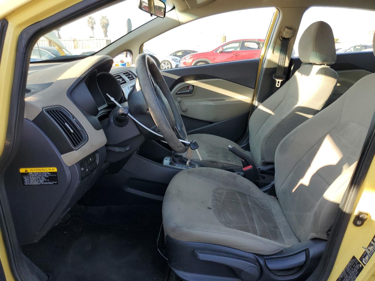 2016 KIA Rio VIN KNADM4A33G6620349 Copart auction photo, side / front end damage thumbnail 7