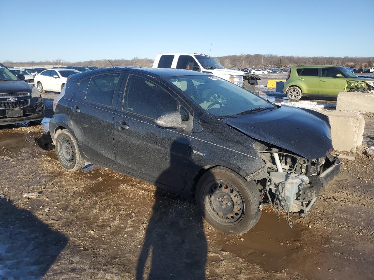 2013 Toyota Prius VIN JTDKDTB30D1042948 Copart auction photo, all over / front end damage thumbnail 4