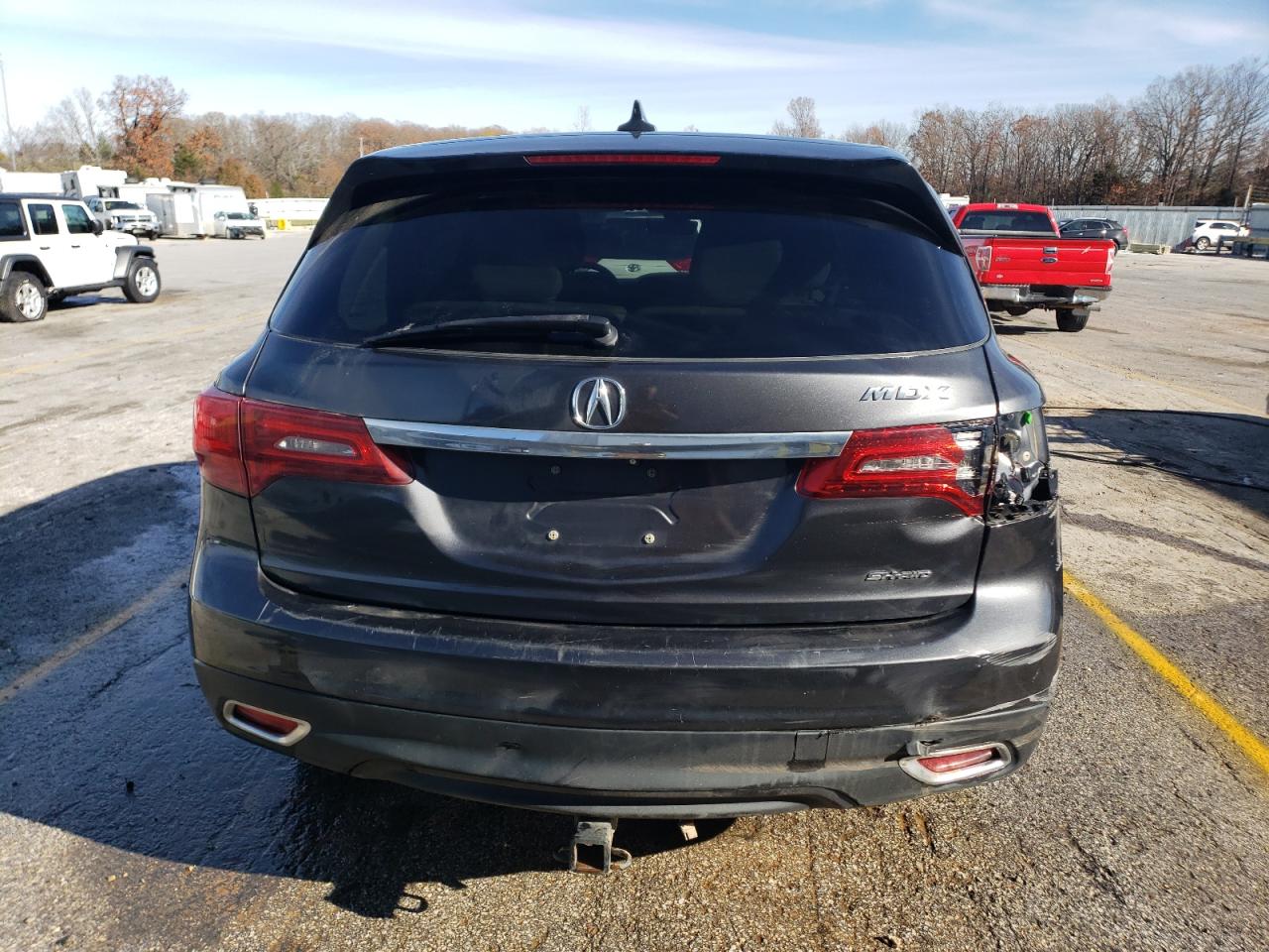 2016 Acura MDX VIN 5FRYD4H45GB001533 Copart auction photo, front end / hail damage thumbnail 6