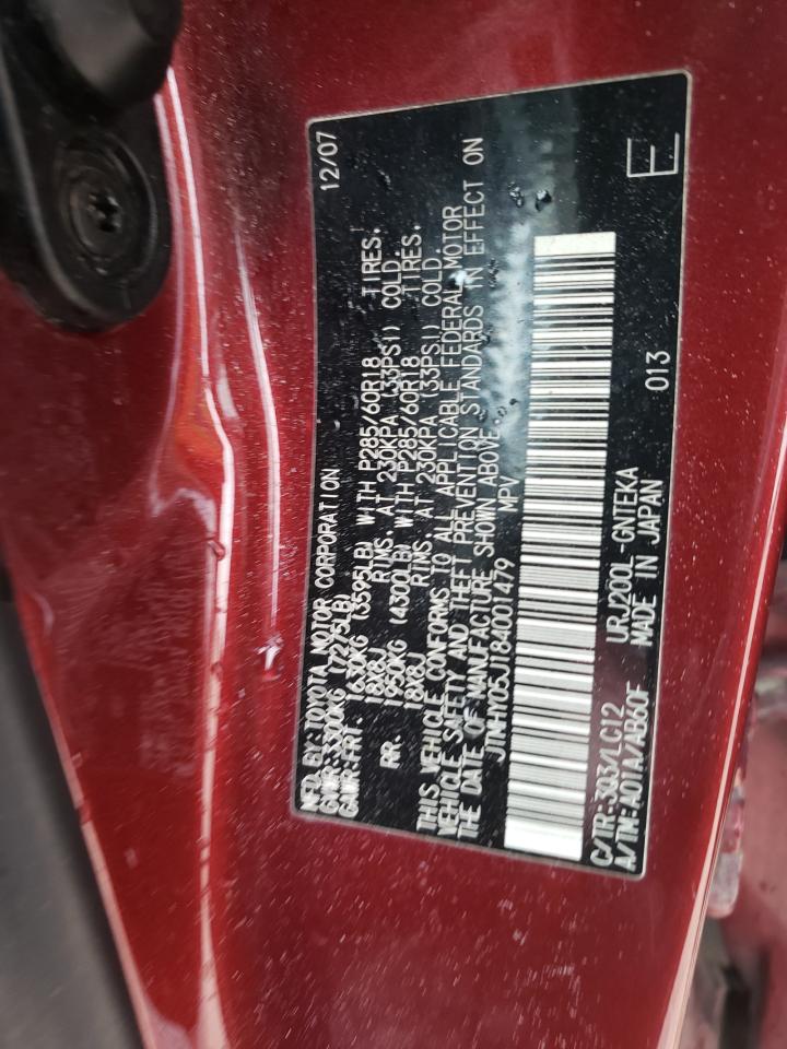 2008 Toyota Land Cruiser VIN JTMHY05J184001479 Copart auction photo, front end damage thumbnail 16