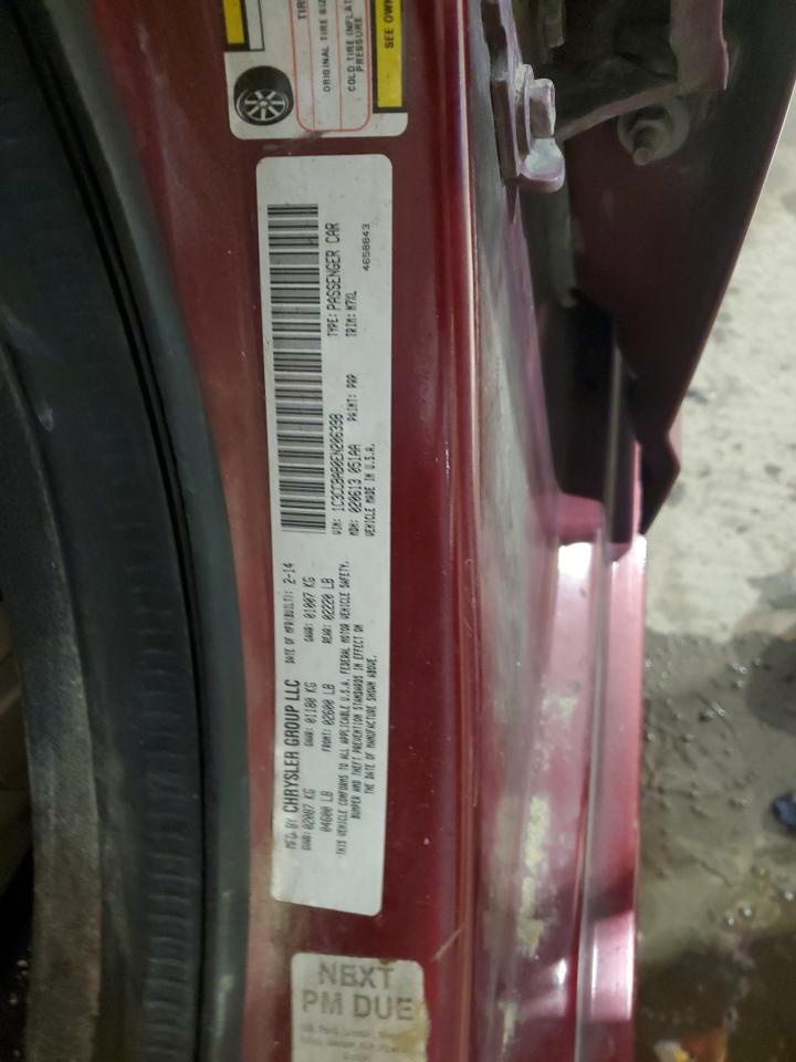 2014 Chrysler 200 VIN 1C3CCBAB0EN206398 Copart auction photo, side / minor dent/scratches damage thumbnail 12