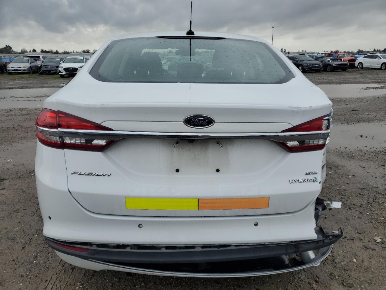 2023 Ford Fusion VIN 3FA6P0LU1JR129828 Copart auction photo, rear end / undercarriage damage thumbnail 6