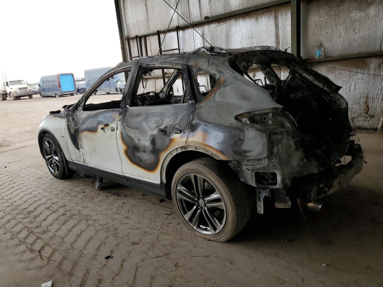 2014 Infiniti QX50 VIN JN1BJ0HP7EM210105 Copart auction photo, burn damage thumbnail 2