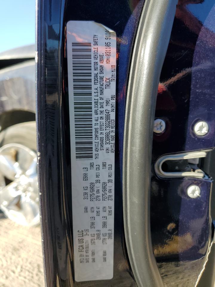 2016 RAM 1500 VIN 3C6RR6LT3GG288647 Copart auction photo, front end / rear end damage thumbnail 12