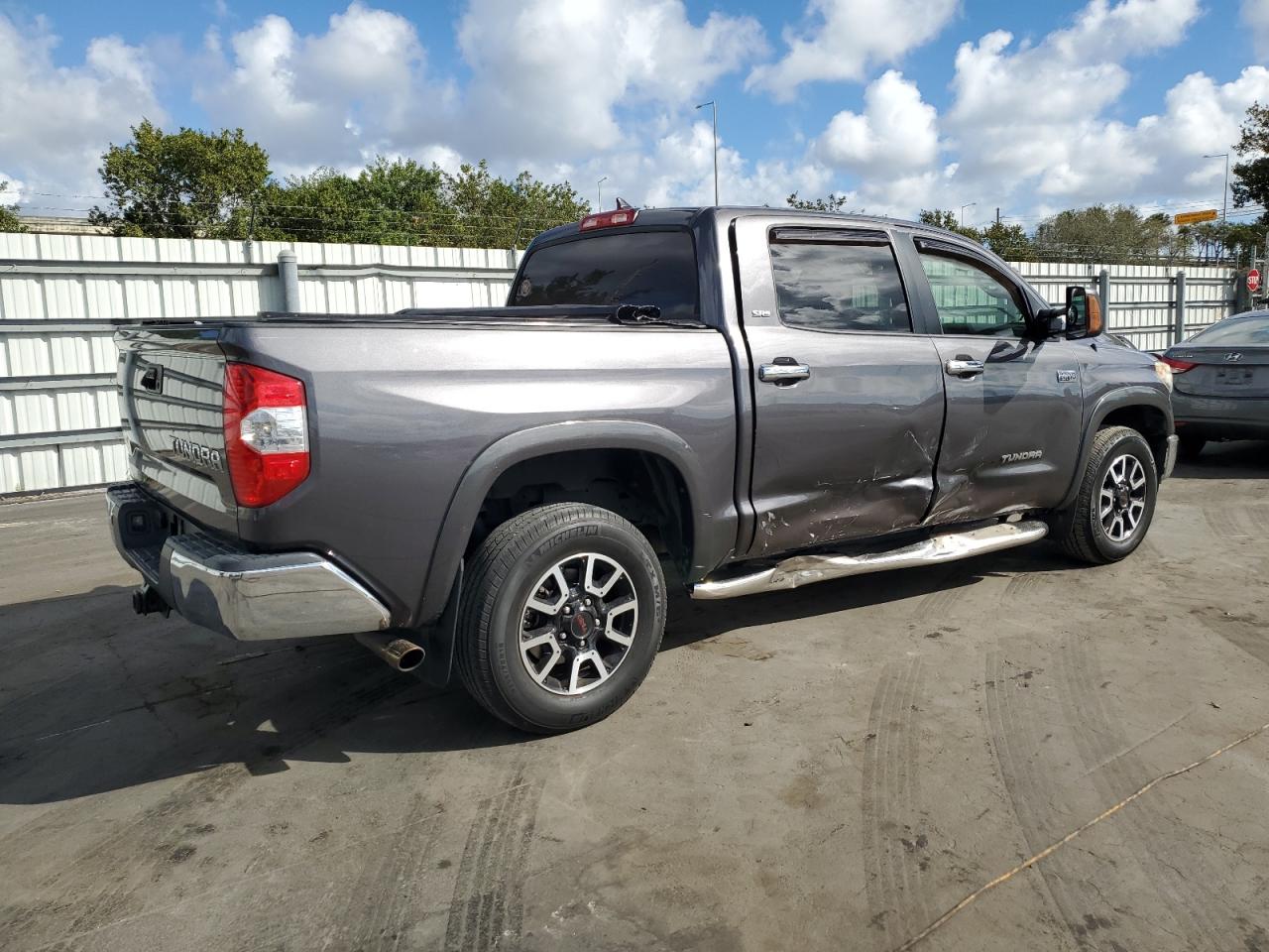 2019 Toyota Tundra VIN 5TFEY5F18KX247577 Copart auction photo, side damage thumbnail 3